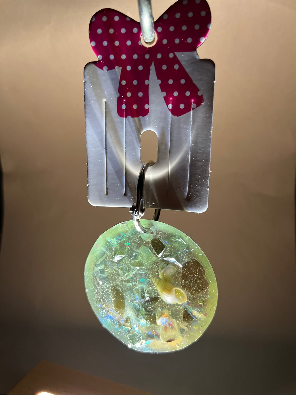 Thumbnail: Iridescent Handmade Ocean-Inspired Resin Keychain -2.5 in