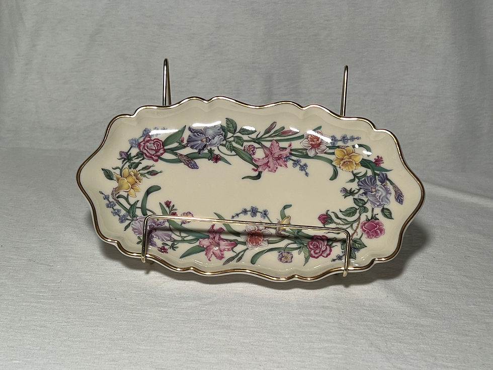 THE FLOWER BLOSSOM Candy Tray 1999 Vintage Lenox SUZANNE CLEE Fine Ivory China