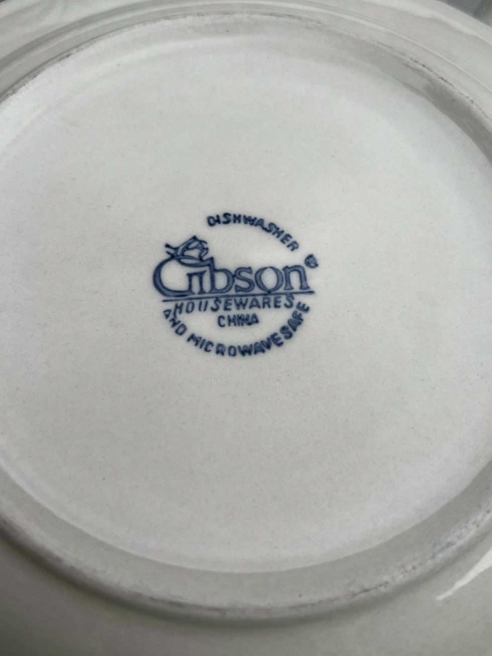 Thumbnail: Vintage Gibson Housewares | Blue Spongeware | 2 Mugs & 6 Dinner Plates 