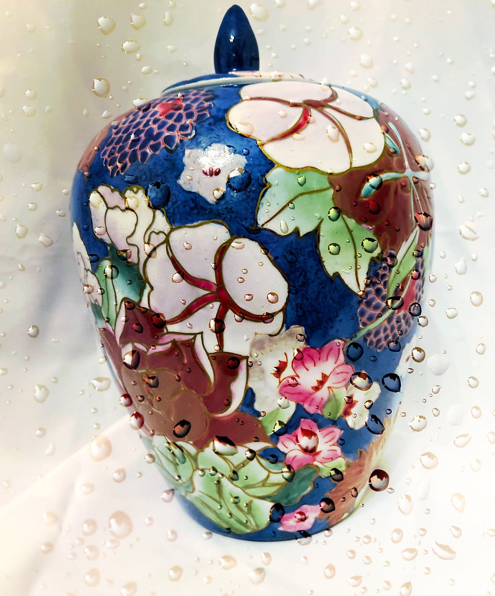 WBI Floral Ceramic Urn