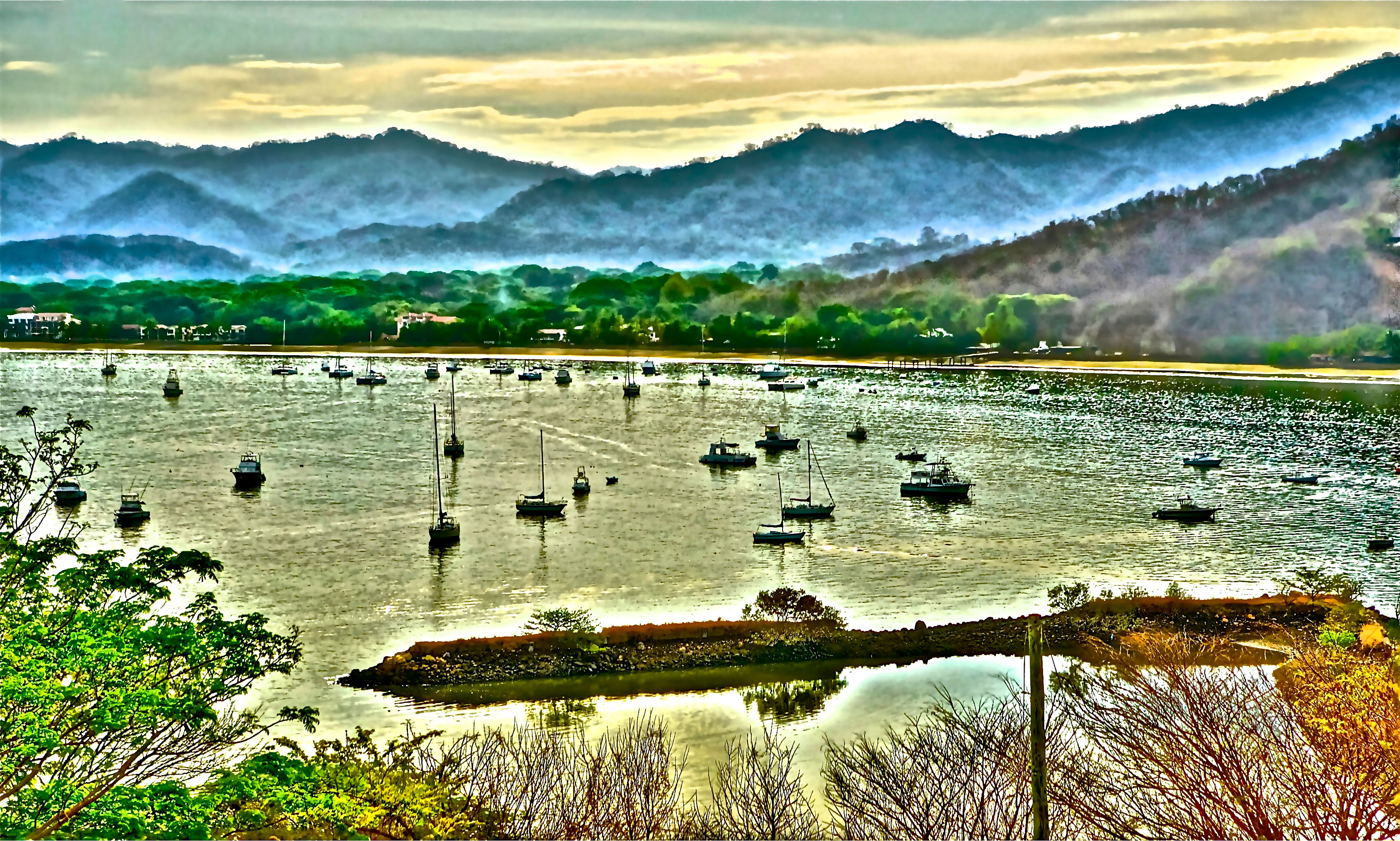 Flamingo Marina Framed