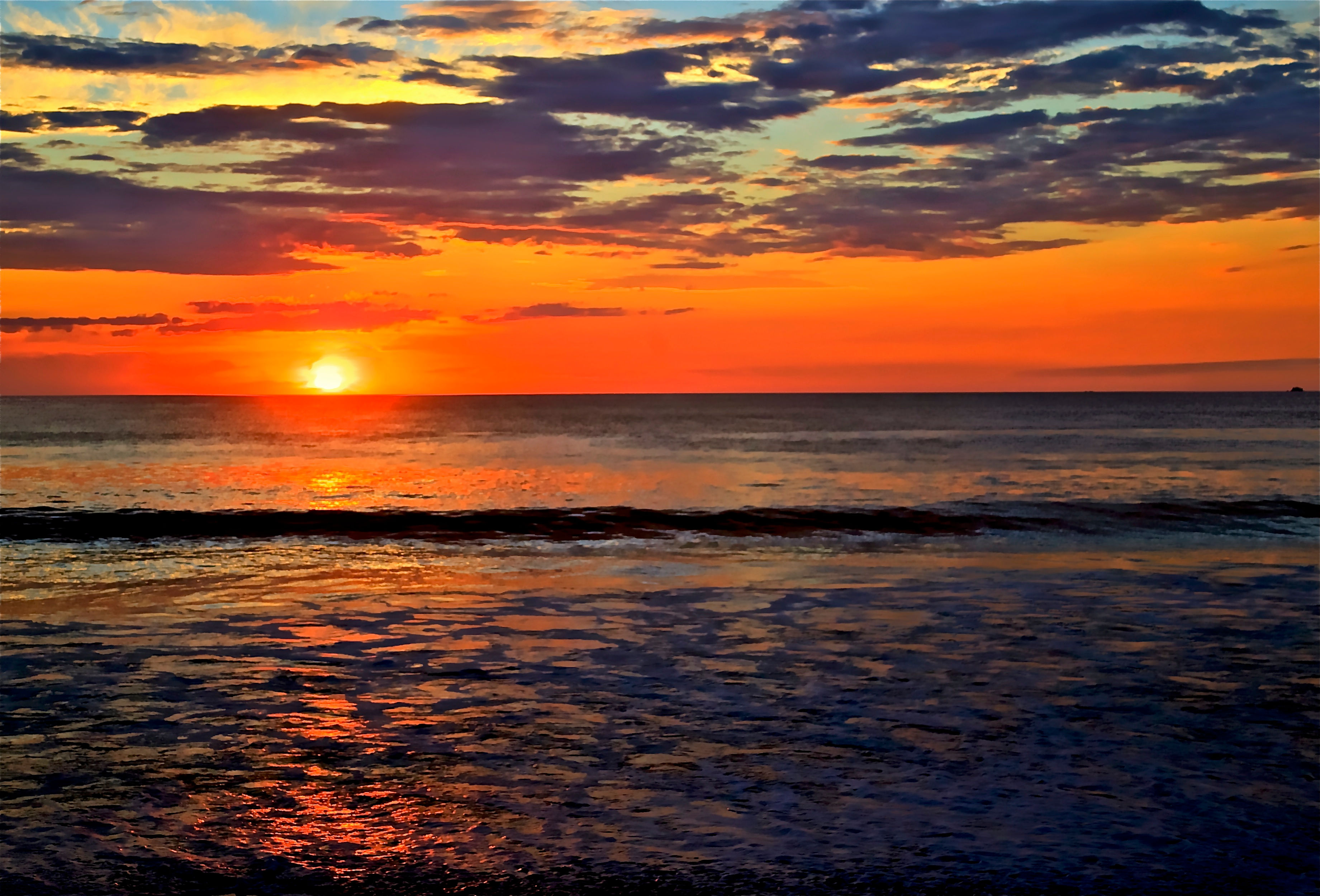 Flamingo Sunset Framed
