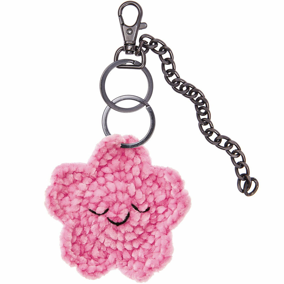 pink crochet flower