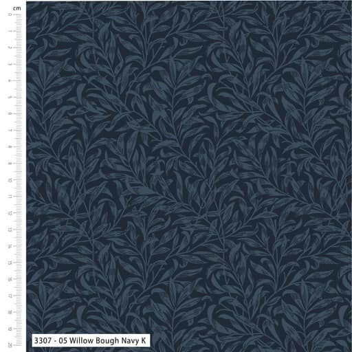 Thumbnail: William Morris Yuletide Bloom Cotton Fabric V&A