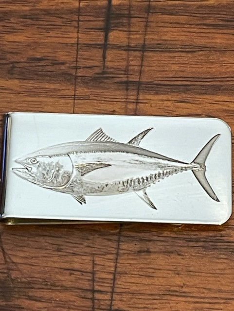Thumbnail: Stainless Engraved Money Clip (Bluefin Tuna)