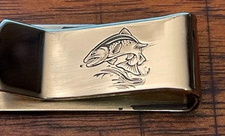 Thumbnail: Brass Engraved Money Clip ( Master Baiter)