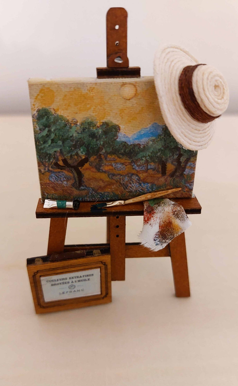 Miniature : Le chevalet du peintre Van Gogh