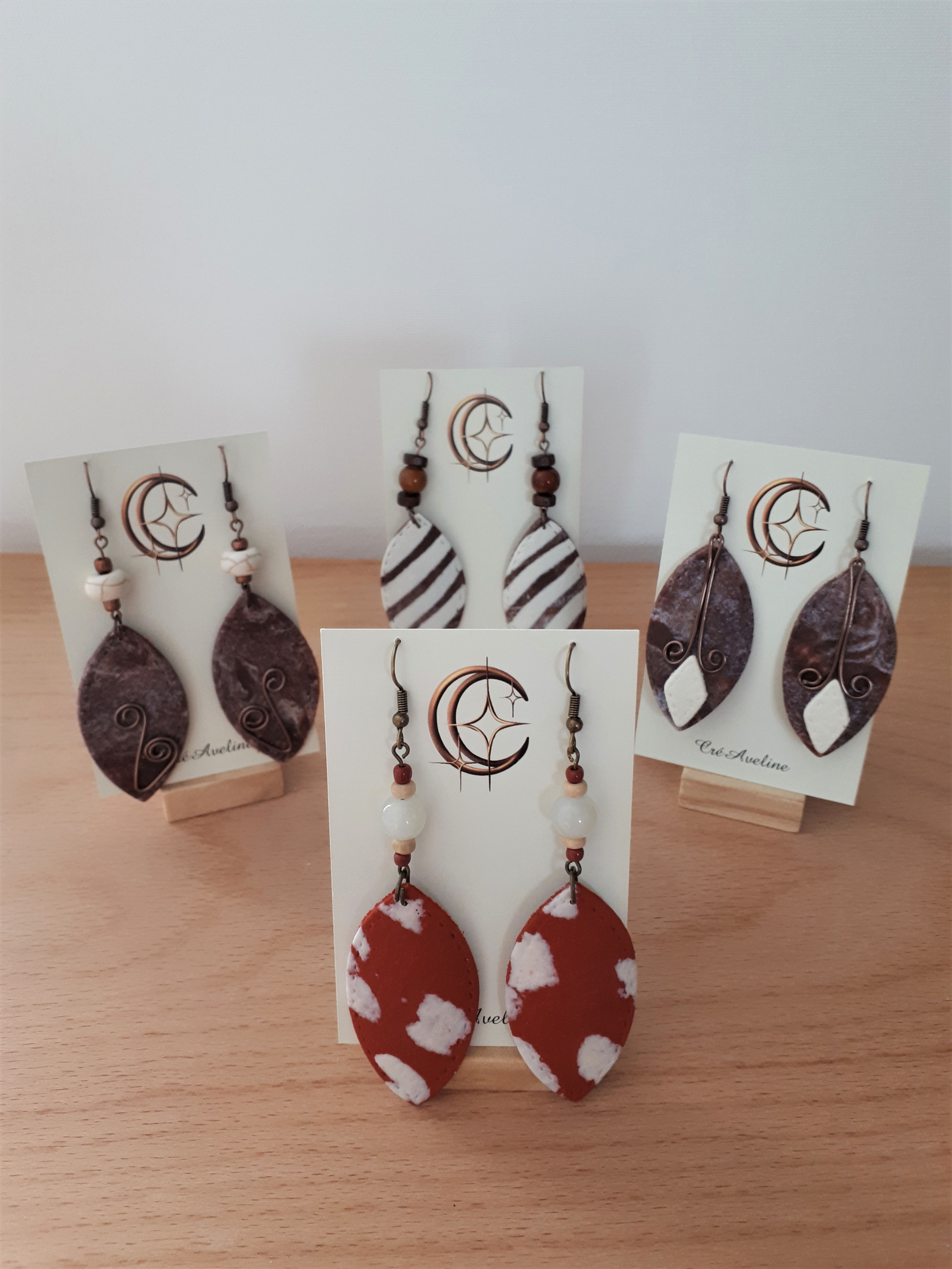 Boucles d'oreilles LEATHER TENDANCE