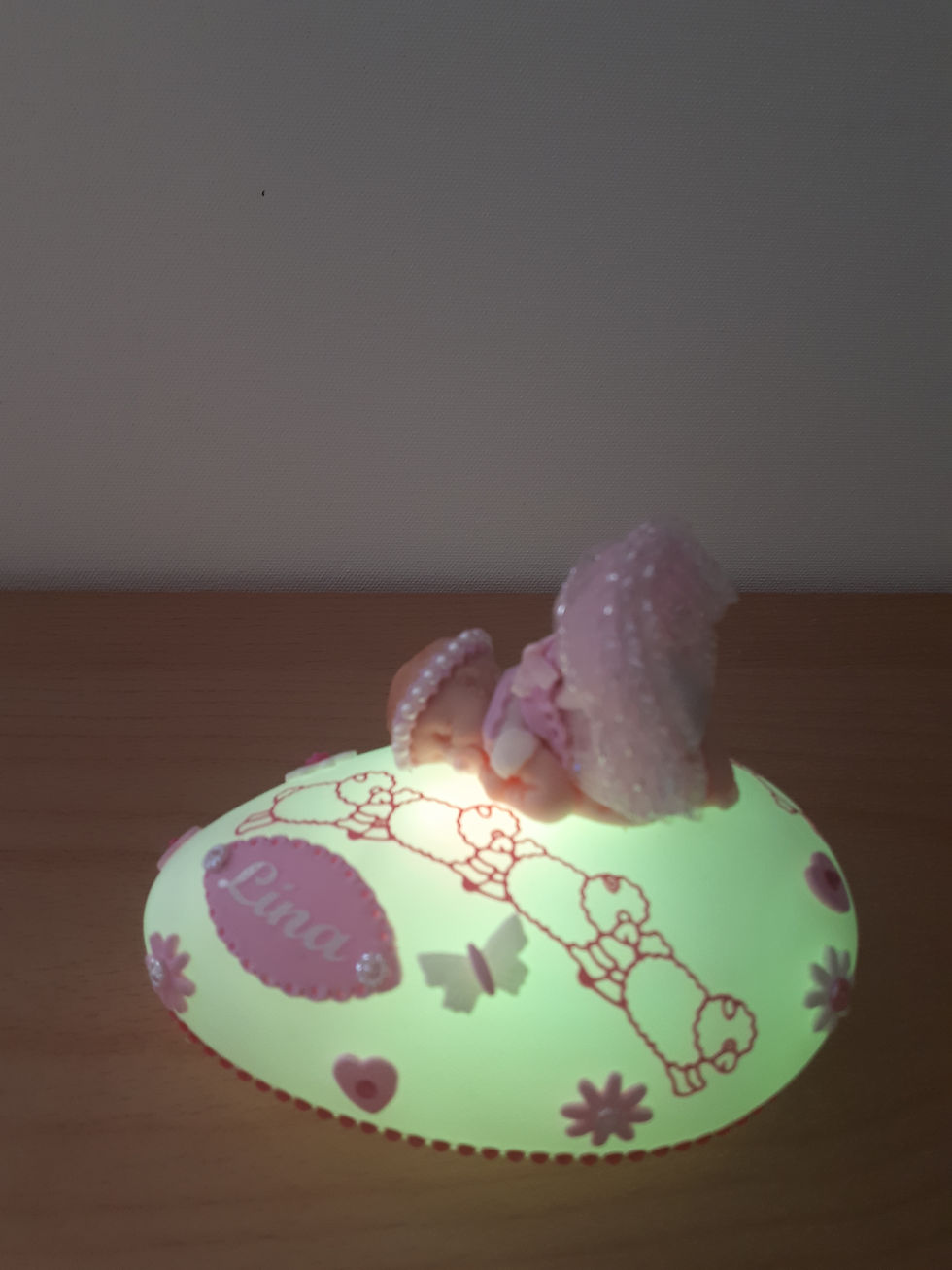 Miniature : BEBE VEILLEUSE GALET modèle 3 lumière jaune