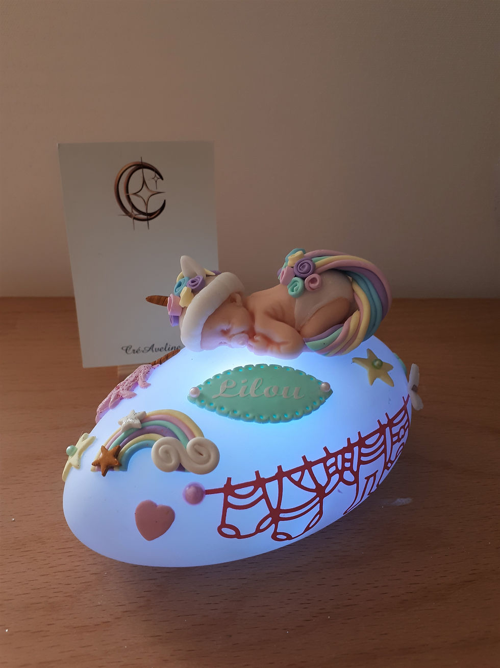 Miniature : BEBE VEILLEUSE GALET modèle 2 lumière blanche