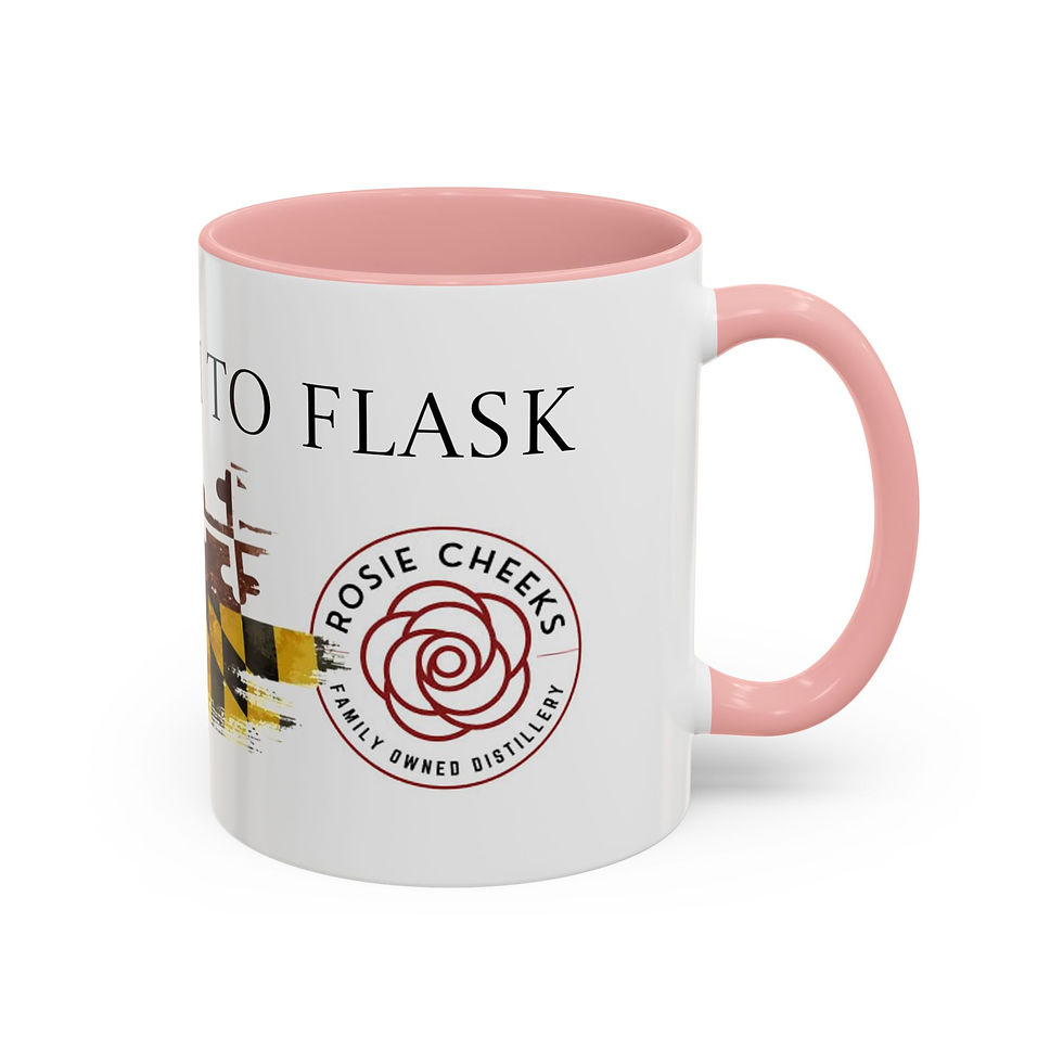 Thumbnail: Maryland Farm to Flask Accent Coffee Mug – Rosie Cheeks Distillery Logo