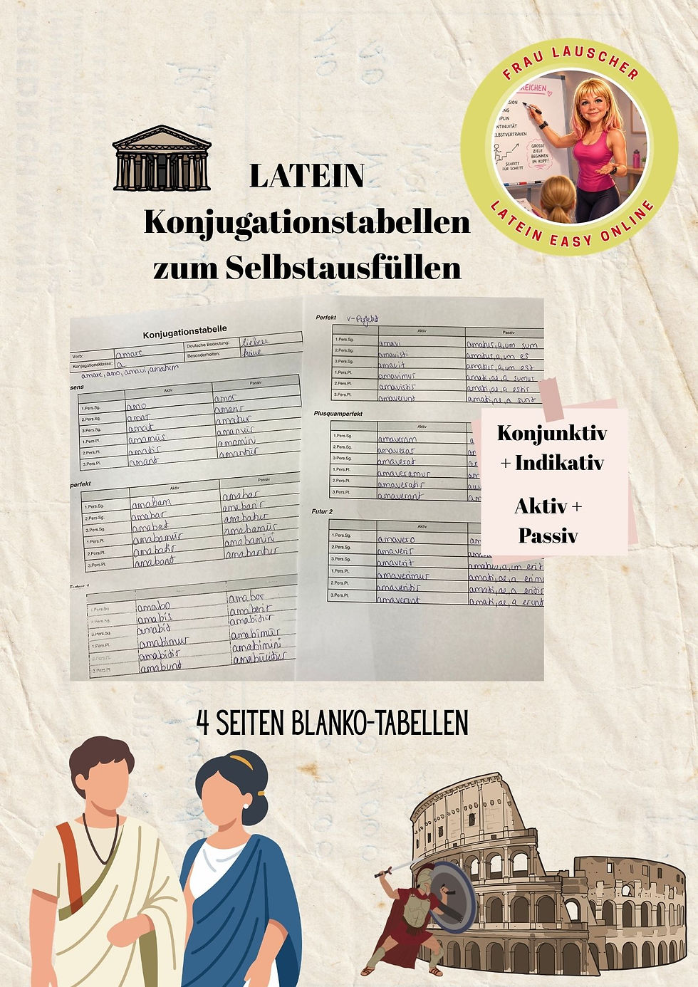 Mein Material bei Eduki: Konjugationstabellen zum Selbstausfüllen