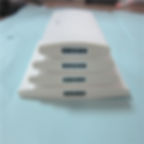 Solid PVC louvres reinforced with aluminium extrusion for strength and durability