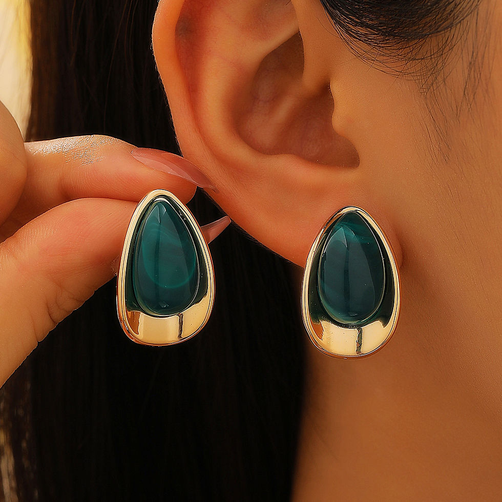Thumbnail: Fashion Ins Minimalist Water Droplet Earrings, Elegant Women's Luxury Quality Je