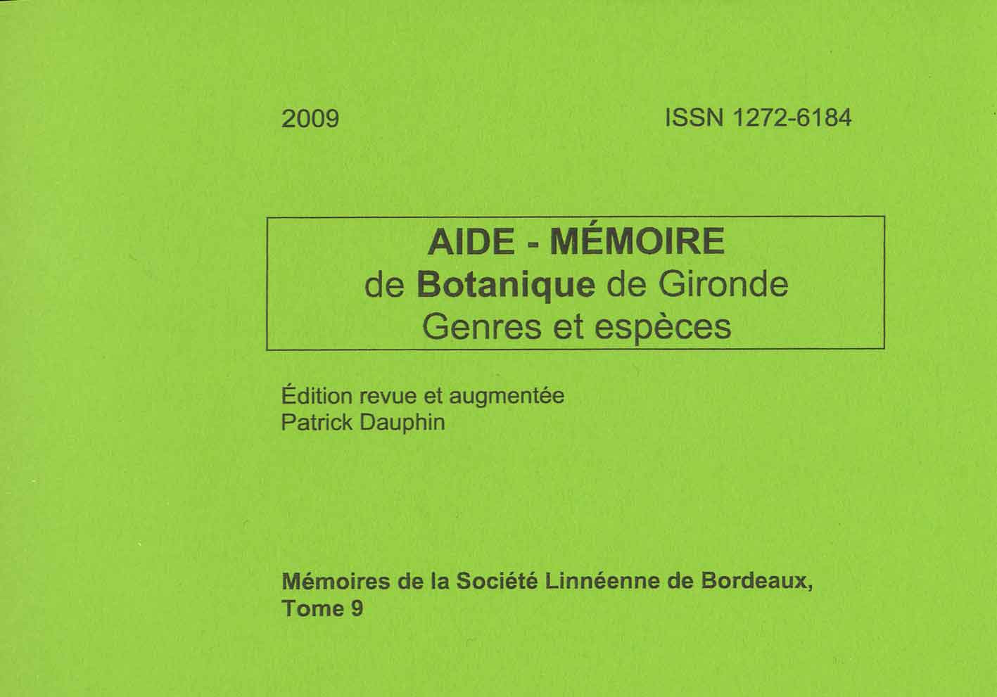 T.09 - Aide-Mémoire de Botanique de Gironde