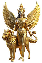 Ishtar golden idol with lion.jpg