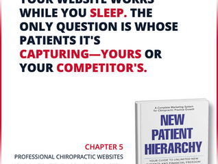 “Traffic is rent. Conversions are equity.” — New Patient Hierarchy by Tony Seymour, Chiro Website Pro