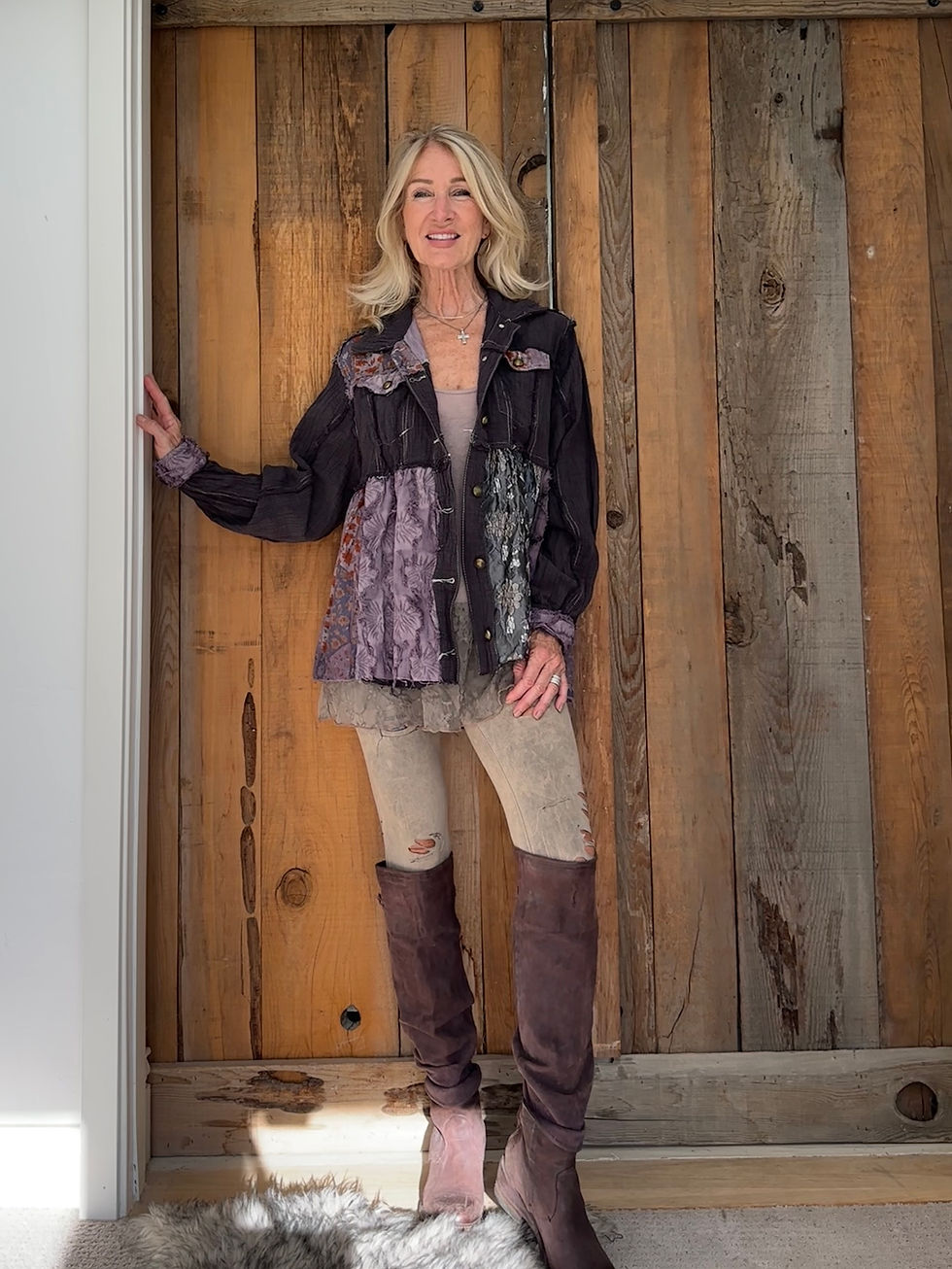 Thumbnail: Grace patch jacket wine 