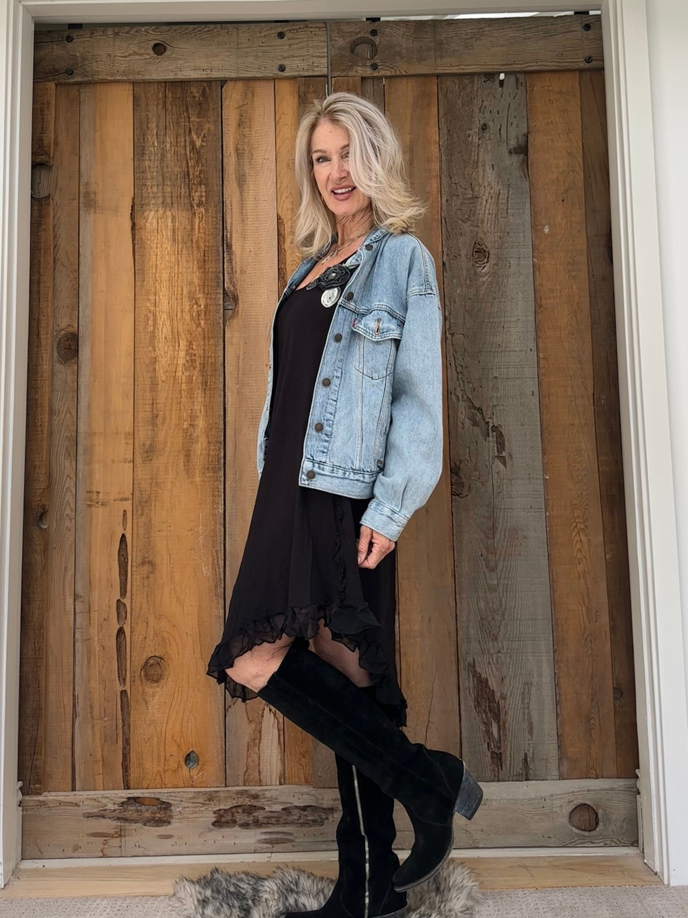 Zoe Black with applique