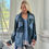 Thumbnail: Ivy washed denim shirt/jacket 