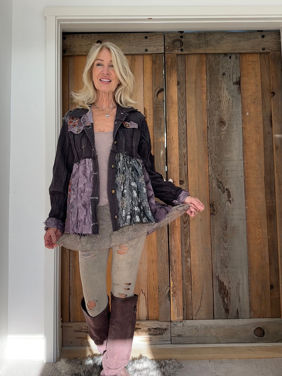 Thumbnail: Grace patch jacket wine 
