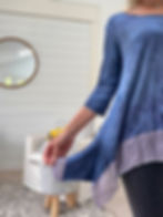 Eve 3/4 denim soft jersey top