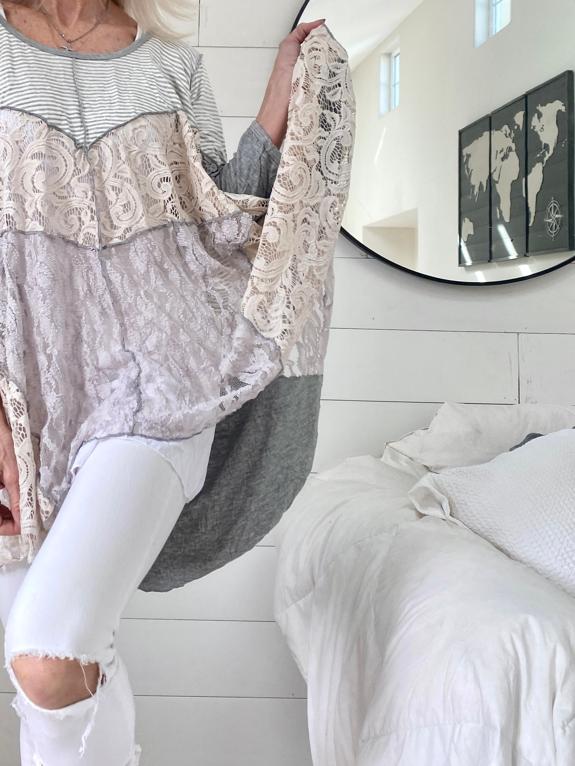 Allie Soft Gray/Ivory