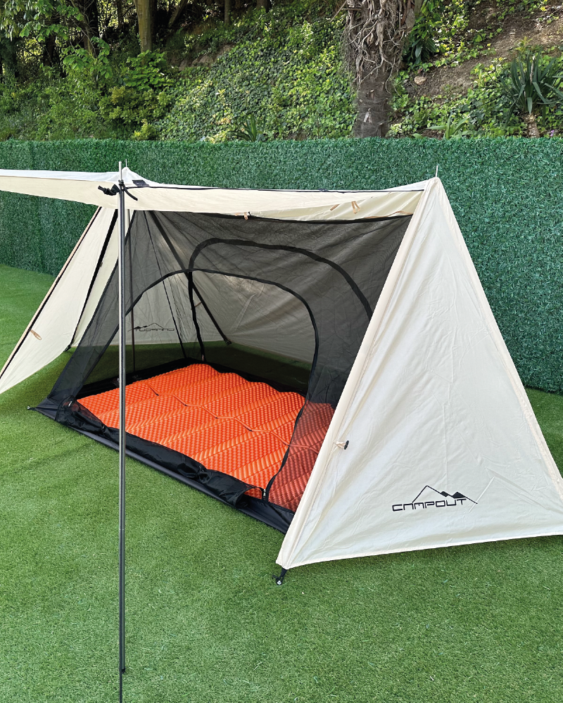 Küçük resim: 1 Kişilik Çadır, Visco Yastık, Otomatik Şişen Mat, Masa, Sandalye