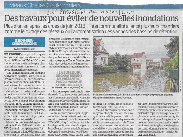 inondations article Le Parisien du 03 09