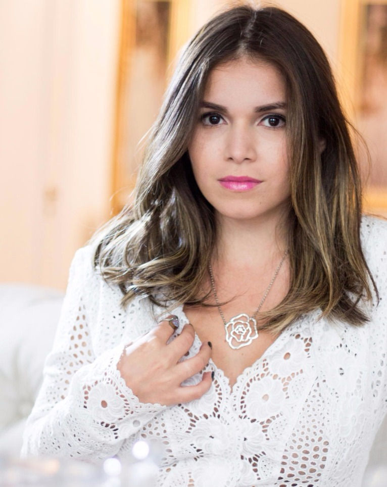 Flower necklaces by Bozena Designs