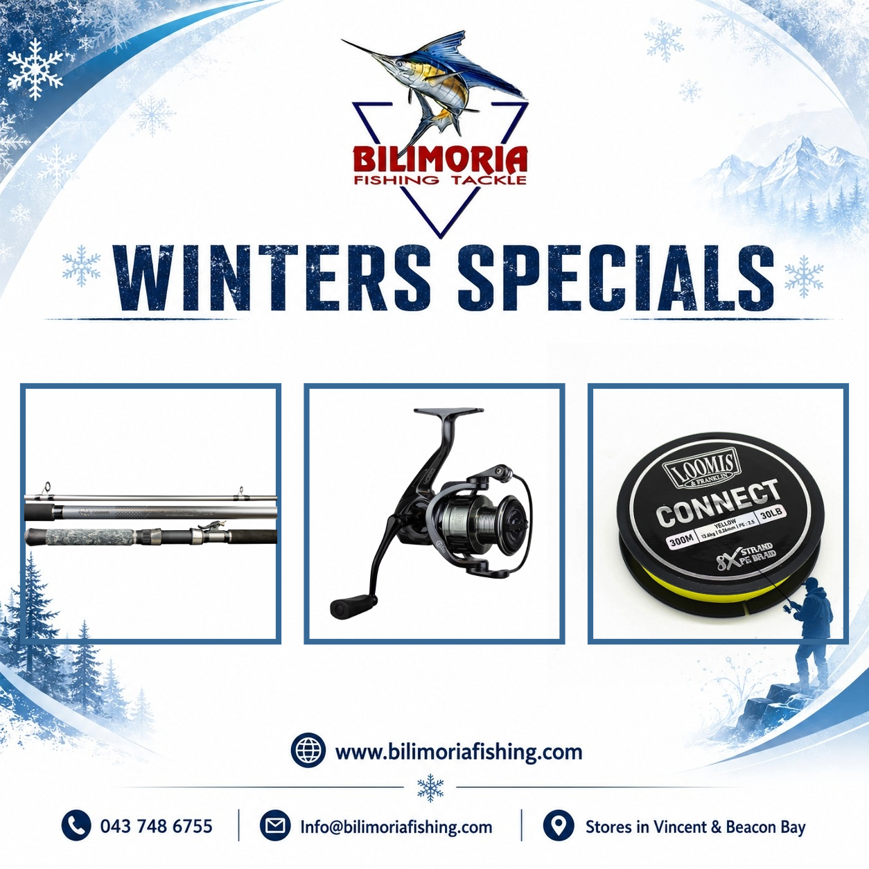 Winter Specials: Okuma Wave Power Pro & Loomis Delta & 300m Connect Braid