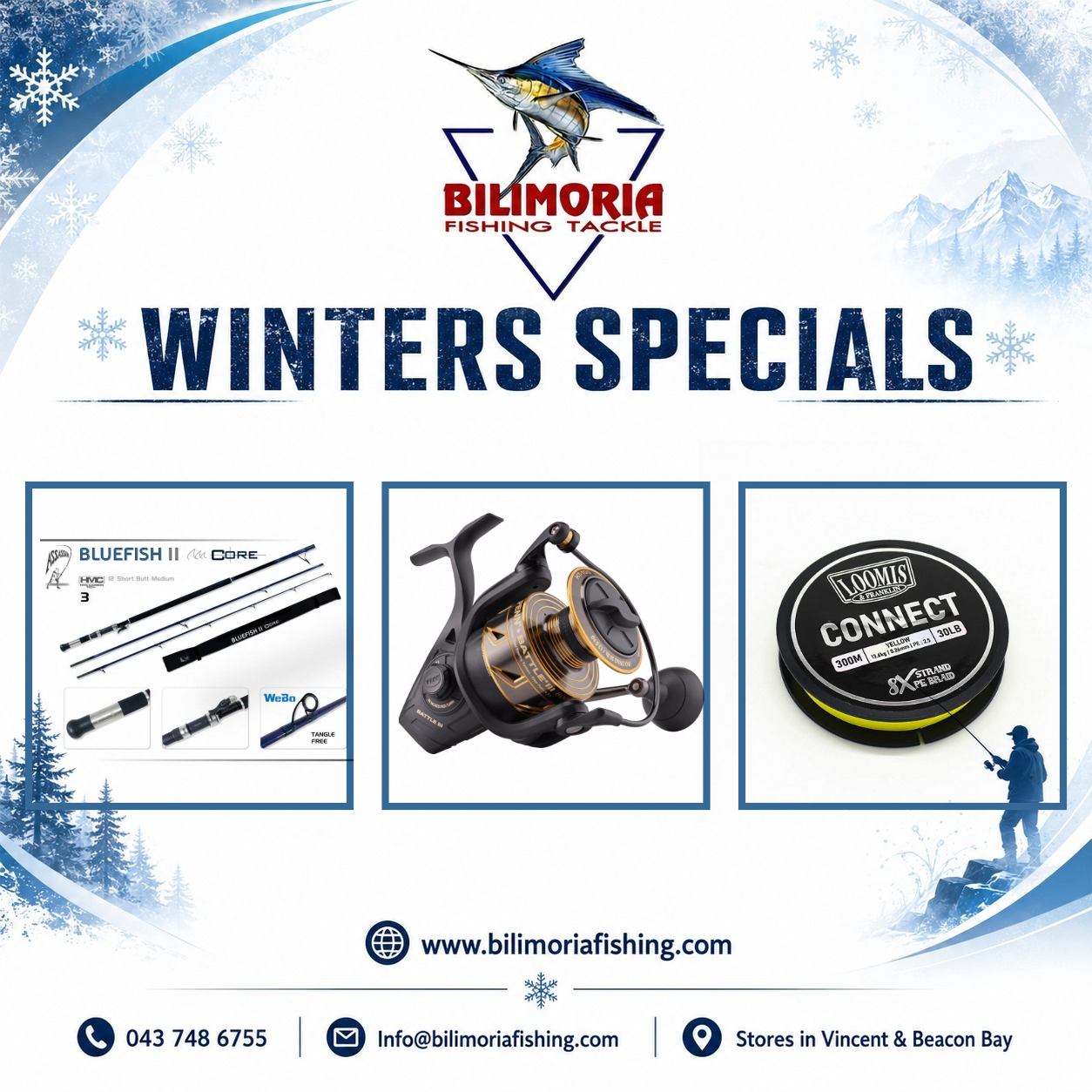 Winter Specials: Assassin Bluefish Core & Penn Battle III & 300m Connect Braid