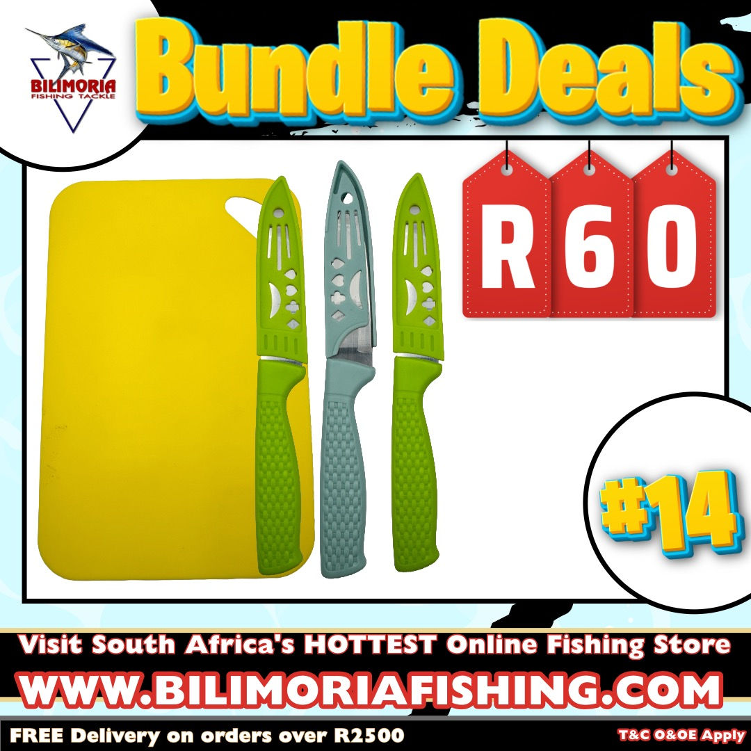 Bundle Deal #14: Cutting Board & 3x Knives in Sheath
