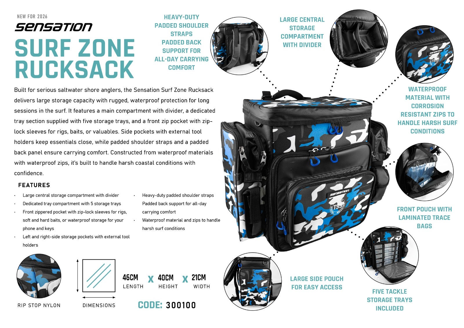 Sensation T/Bag PSS Surf Zone Rucksack