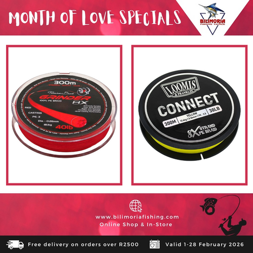 Valentine's Savings: Grinder 8X Braid 300m & Loomis Connect Braid