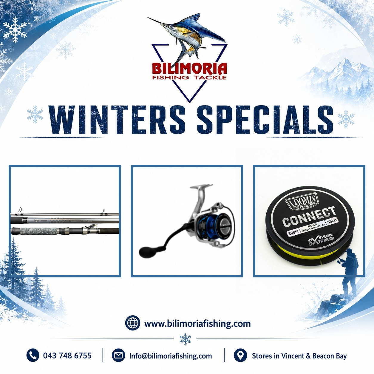 Winter Specials: Okuma Wave Power Pro & Loomis Shore Master & 300m Connect Braid