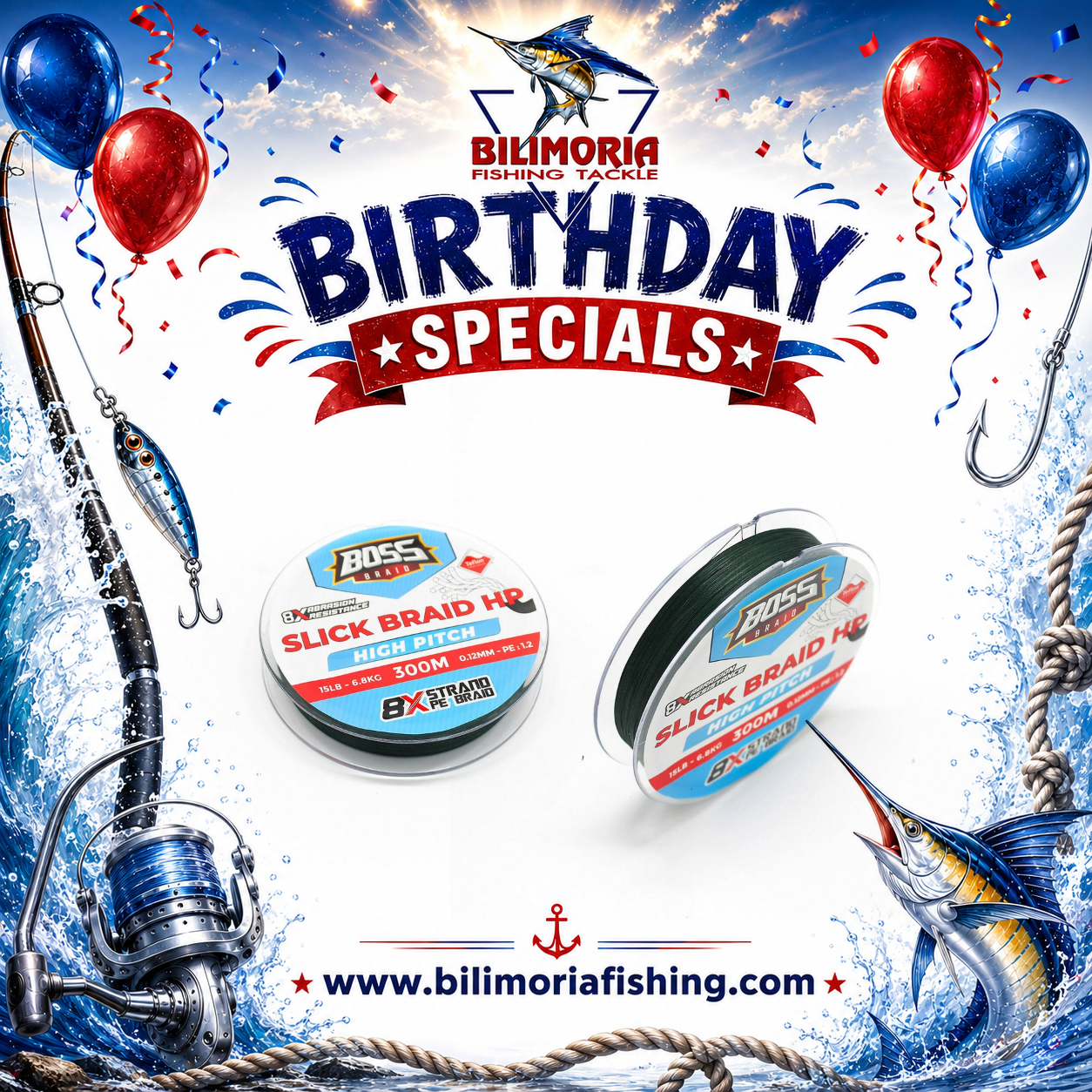 Birthday Specials: Boss Slick HP Braid 300m