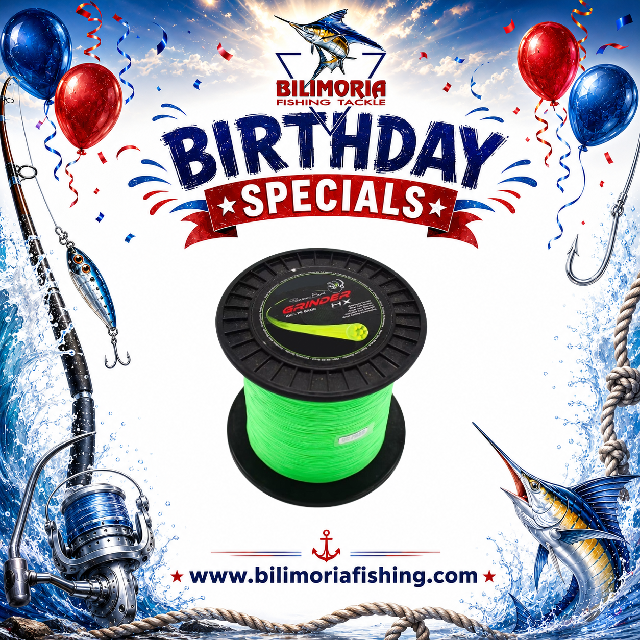 Birthday Specials: Grinder 8X Braid 600m