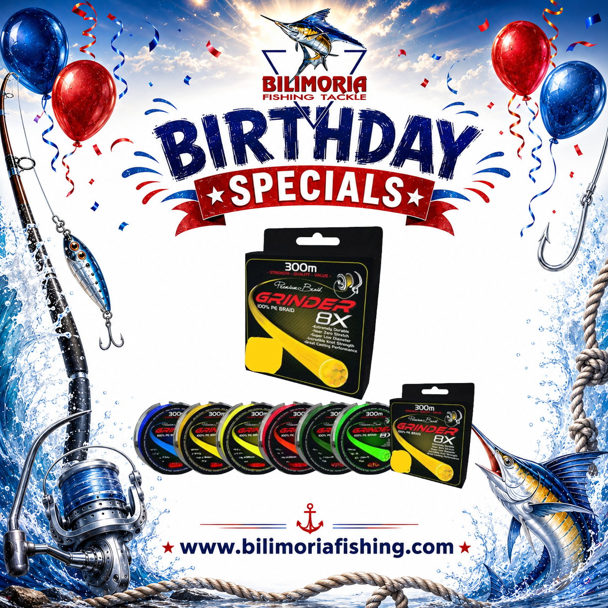Birthday Specials: Grinder 8X Braid 300m