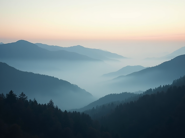 ethereal soft fog mystical mountain landscape dawn.png