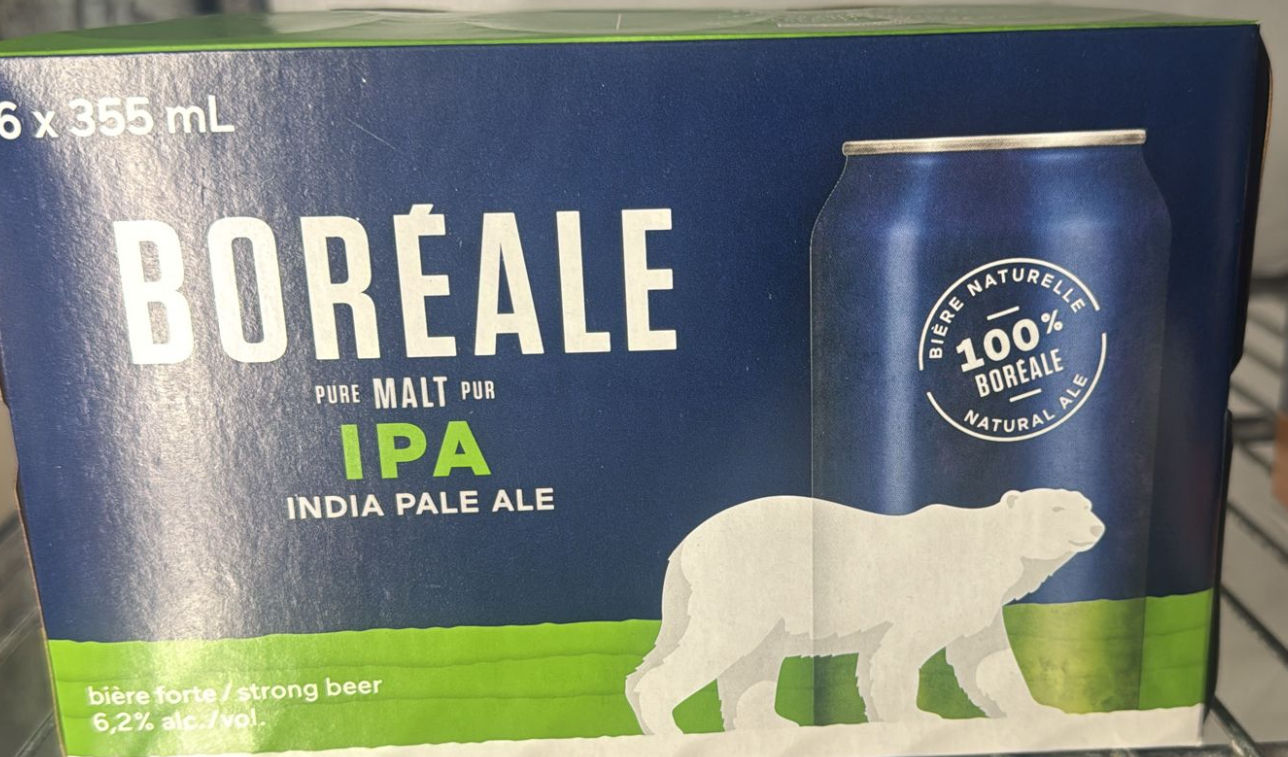 boréale 6×355ml ipa6.2%alc
