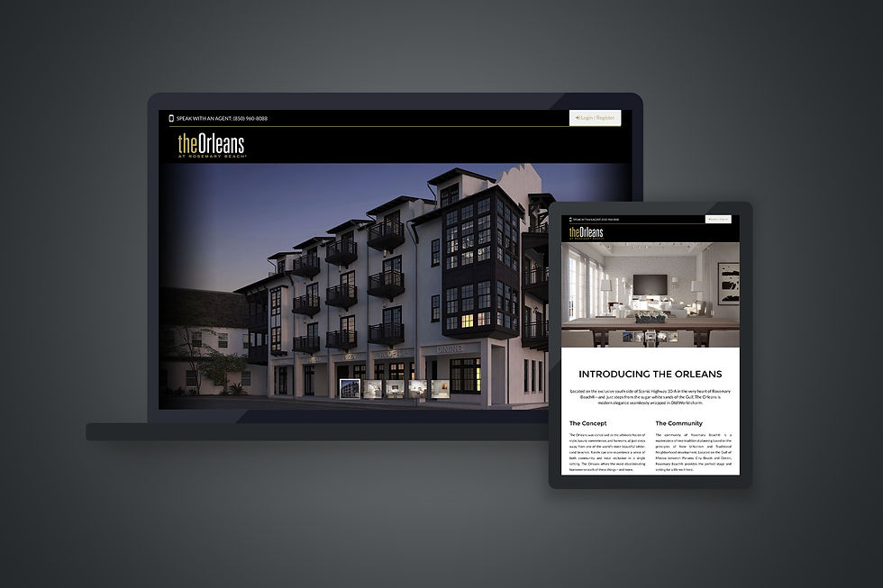 The Orleans at Rosemary Beach Florida Website Design and Development