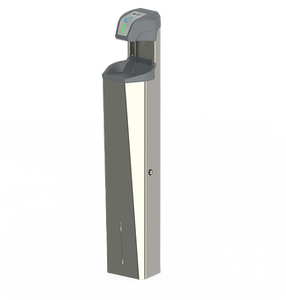 Free standing hand sanitizer dispenser high volume automated stainless steel durable lockable cabinet