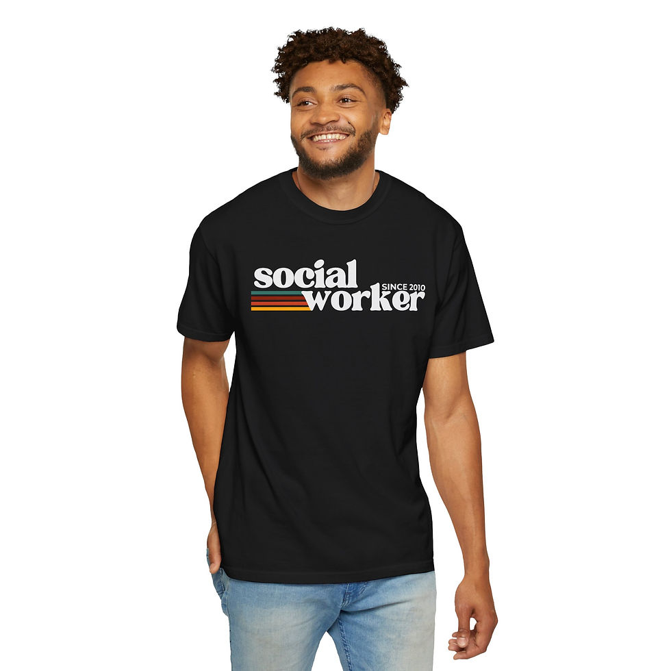 Thumbnail: Custom Social Worker Retro Vibe T-Shirt — Vintage Social Work Tee
