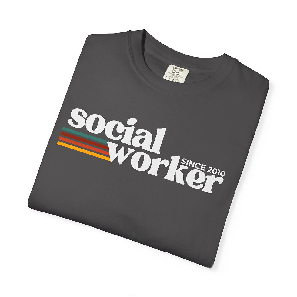 Thumbnail: Custom Social Worker Retro Vibe T-Shirt — Vintage Social Work Tee