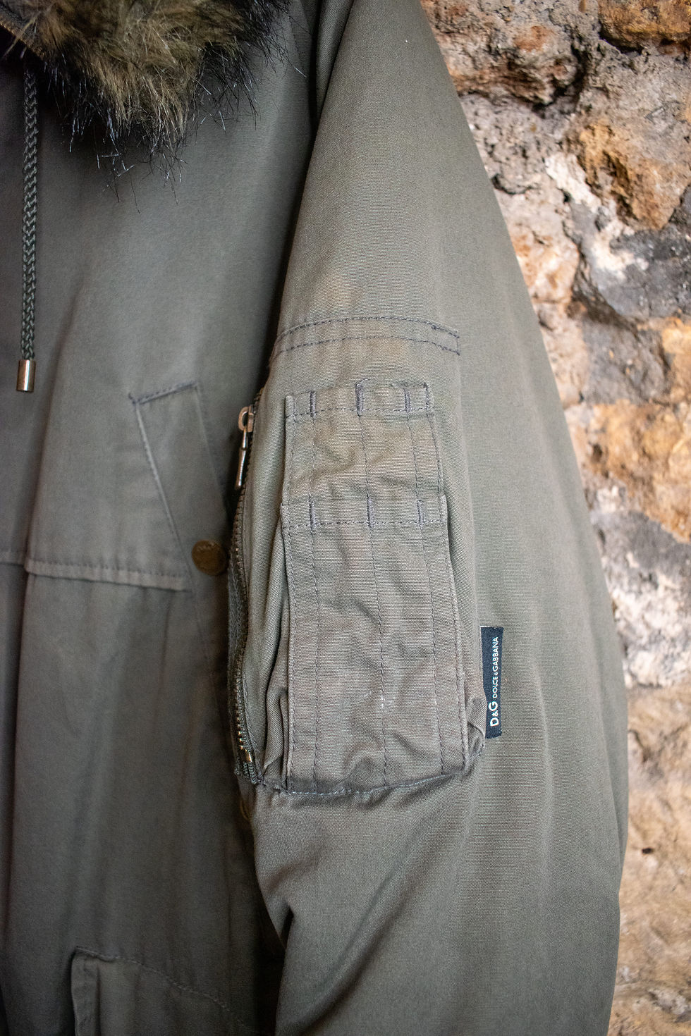 Thumbnail: Dolce Gabbana Military Fur Parka