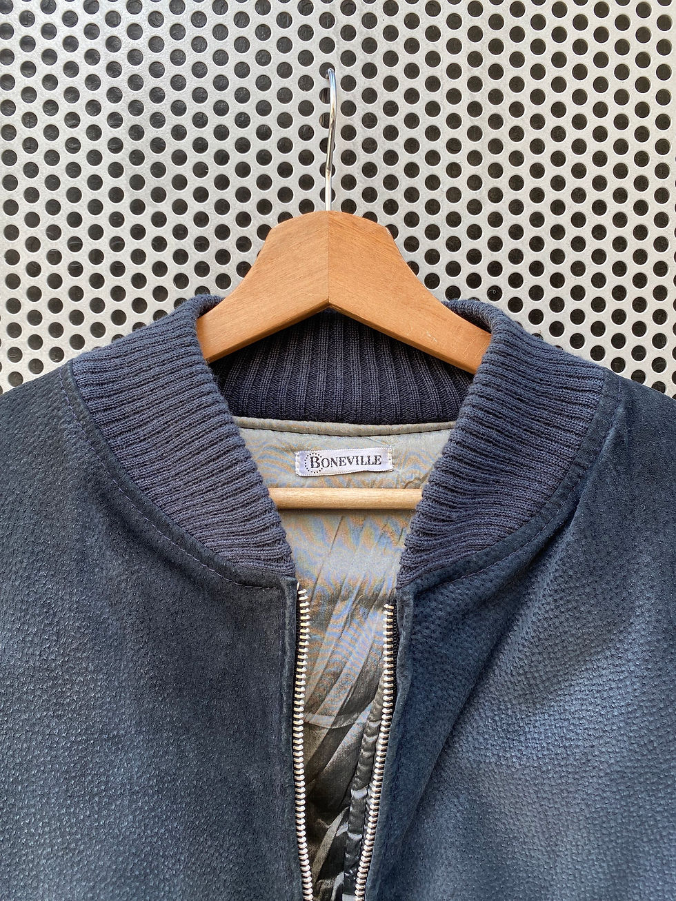 Thumbnail: BONEVILLE leather bomber 80s 