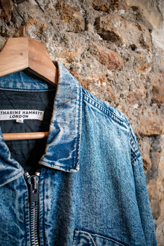 90's Katharine Hamnett Multipocket Bomber Denim Jacket | EPICERIE
