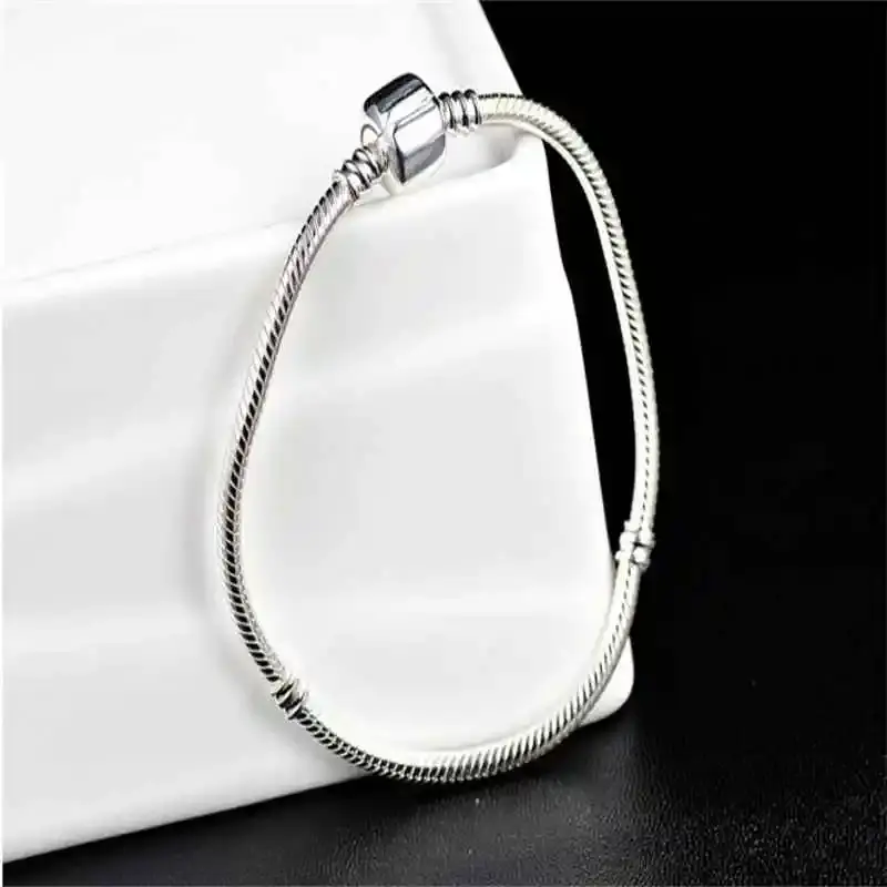 Thumbnail: Famous Brand Original Certified 925 Sterling Silver Bracelet for Women DIY Charm