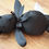 Thumbnail: Black Silky Satin Teddy Bear